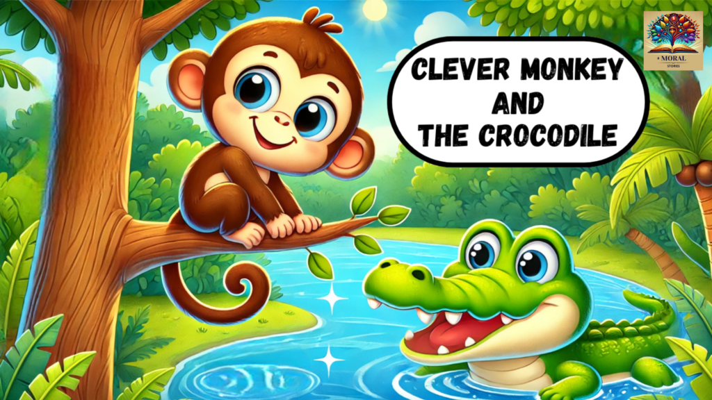 The Clever Monkey and the Greedy Crocodile A Tale of Quick Thinking