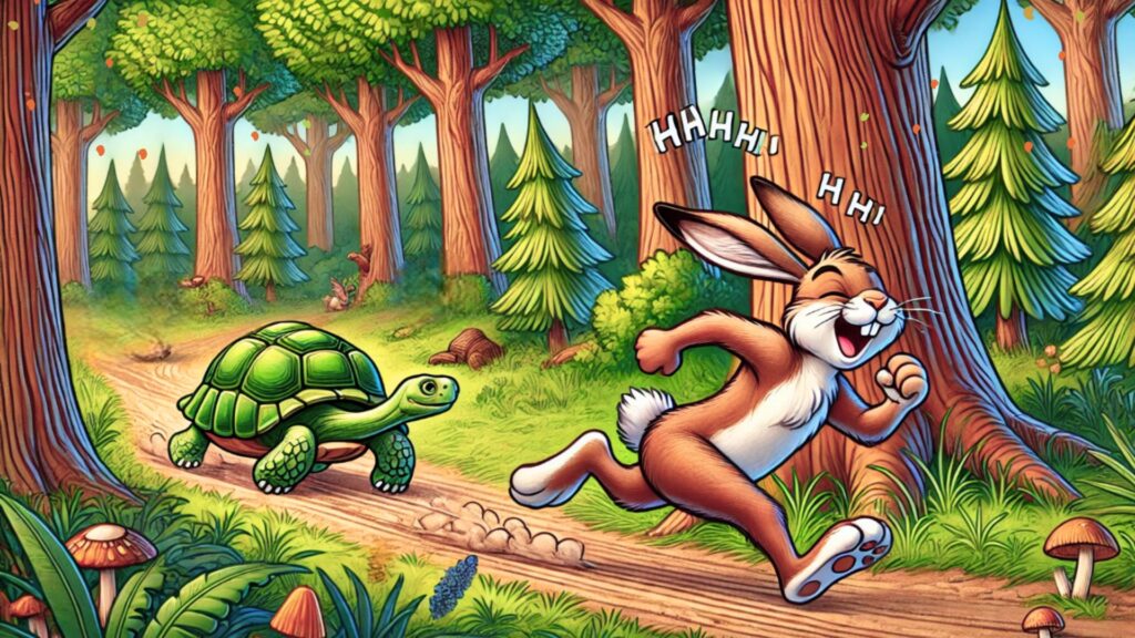 The Tortoise and the Hare Story : The Power of Patience vs. The Dangers of Arrogance - A Motivational Tale for Overcoming Challenges 5 Hare speeds ahead (THE TORTOISE AND THE HARE STORY)