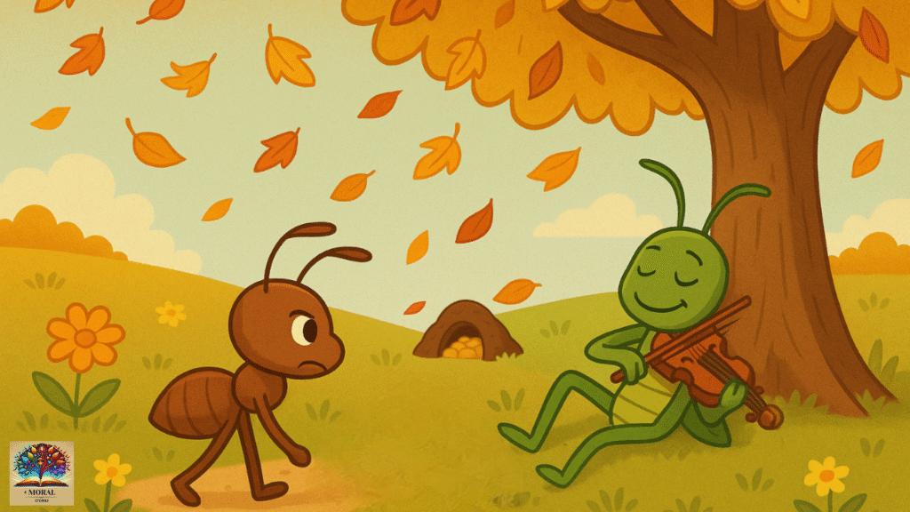 The Ant and the Grasshopper Story in English – A Moral Tale on Hard Work and Preparation 12 The Ant and the Grasshopper Story in English