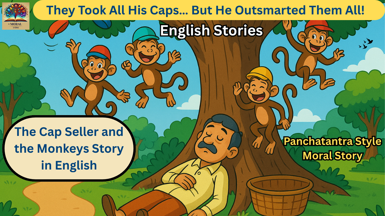 The Cap Seller and the Monkeys Story in English
