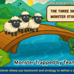 The Three Sheep and the Monster Story in English - Monster Trapped by Teamwork