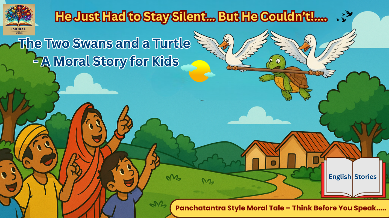 The Two Swans and a Turtle Story in English A Panchatantra Style Moral Tale