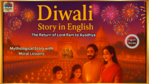 Diwali-Story-in-English-thumbnail-showing-Lord-Ram-Sita-and-Lakshman-returning-to-Ayodhya-with-glowing-diyas-temple-lights-and-festive-fireworks-—-mythological-story-with-moral-lessons-300x169 Diwali Story in English | Why Diwali is Celebrated | The Festival of Lights - The Return of Lord Ram to Ayodhya | Mythological Story with Moral Lessons