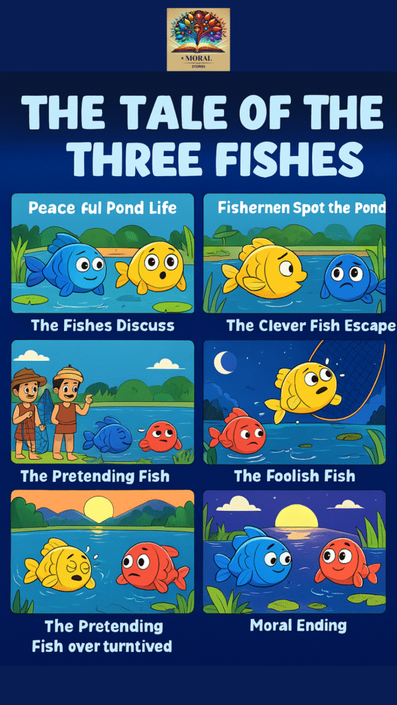 Maroon-and-Black-Minimal-Illustrative-Dussehra-Greeting-Instagram-Reel-1-576x1024 The Three Fishes Story in English – A Panchatantra Tale That Teaches a Powerful Life Lesson About Wisdom, Foresight, and Survival