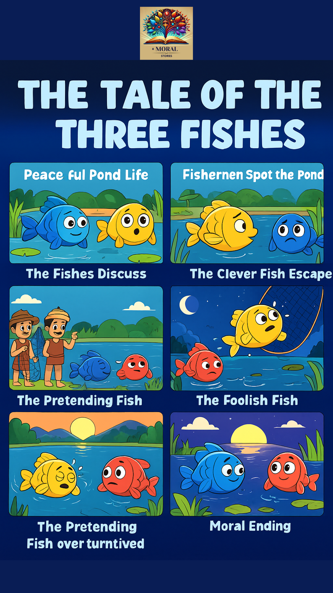 Three Fish Trinity The Three Fishes Story in English – 15 Important Panchatantra Lessons
