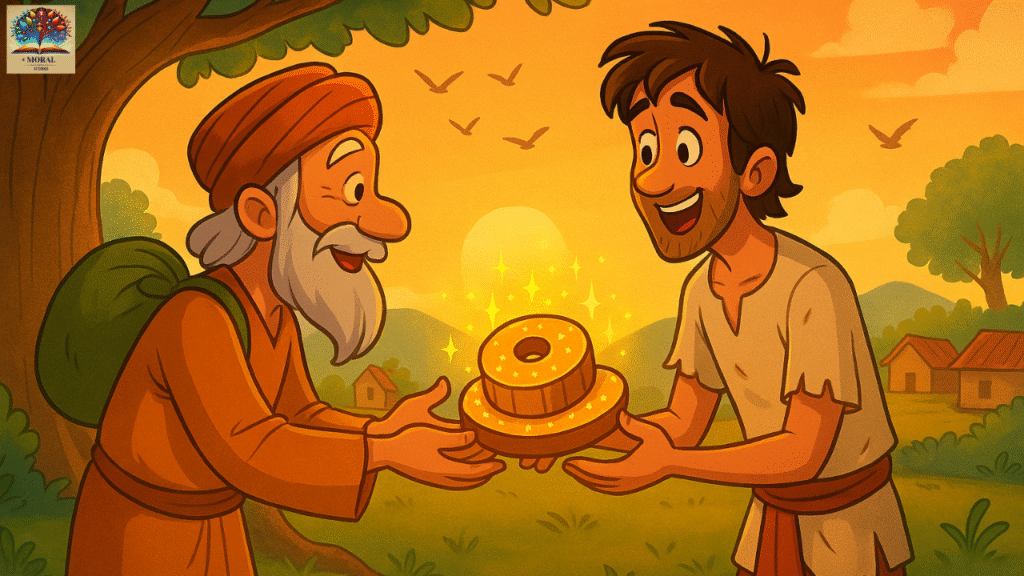 magic-mill-gift-scene-panchatantra.jpg-1024x576 Why the Sea Is Salty Story in English | The Magic Mill That Grinds Salt – A Timeless Moral Tale About Greed, Gratitude, and Wisdom