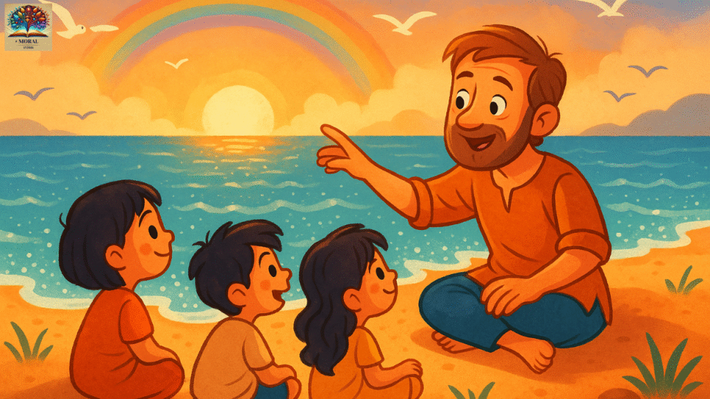 moral-ending-seashore-scene-salty-sea.jpg-1024x576 Why the Sea Is Salty Story in English | The Magic Mill That Grinds Salt – A Timeless Moral Tale About Greed, Gratitude, and Wisdom