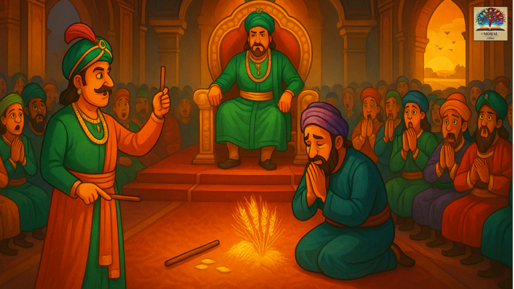 In-the-Mughal-court-Birbal-reveals-the-truth-in-front-of-Akbar-proving-who-the-real-thief-is-in-Akbar-Birbal-and-the-Field-of-Gold-Story-–-The-Golden-Wheat-Strand-moral-lesson-1024x576 👑 Akbar Birbal and the Field of Gold Story | The Golden Wheat Strand | The Hidden Test of Truth, Fear & Wisdom That Changed the Emperor Forever