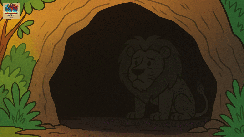 The-Talking-Cave-Story-in-English-scene-3-1024x576 The Talking Cave Story in English – A Clever Jackal Outsmarts the Hungry Lion | Panchatantra Moral Tale