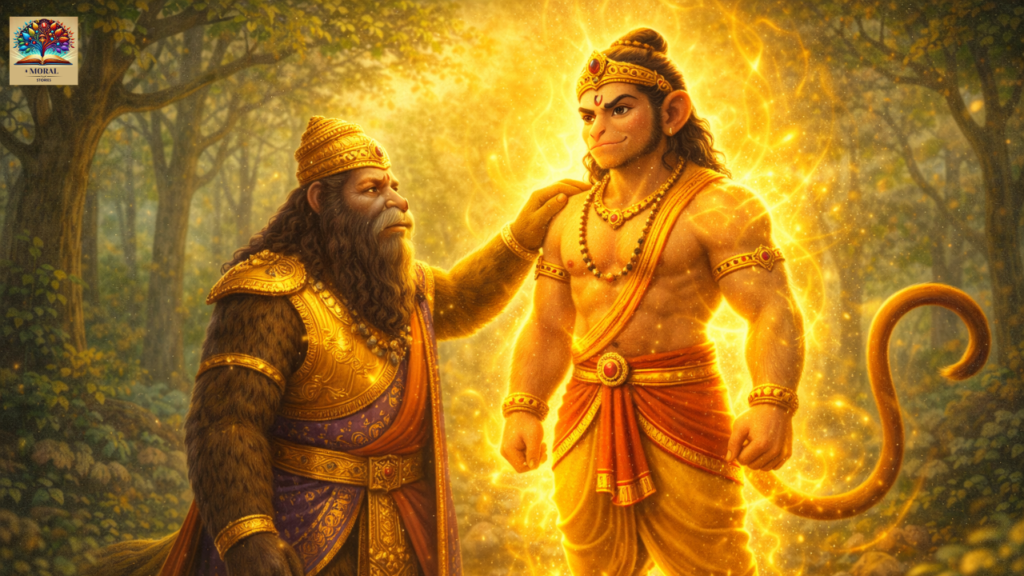 107-1024x576 Why Lord Hanuman Is Called Chiranjivi? The Divine Secret Behind Hanuman’s Eternal Life, Devotion, and Strength for Kids