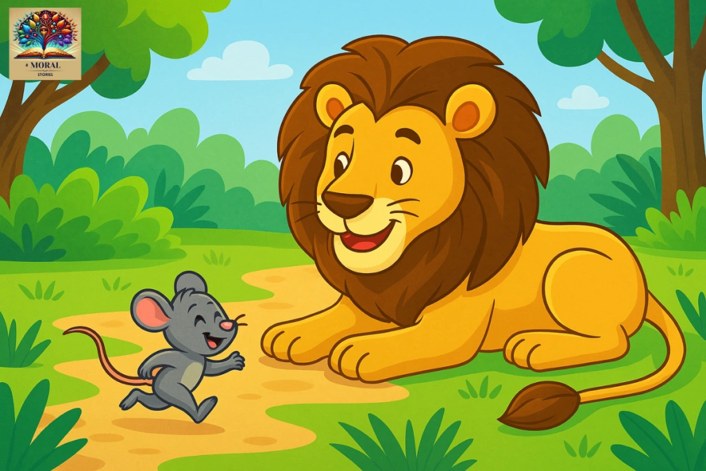 The-Lion-and-the-Mouse-Story-1024x683-6 The Lion and the Mouse Story with Moral – A Powerful Lesson About Kindness
