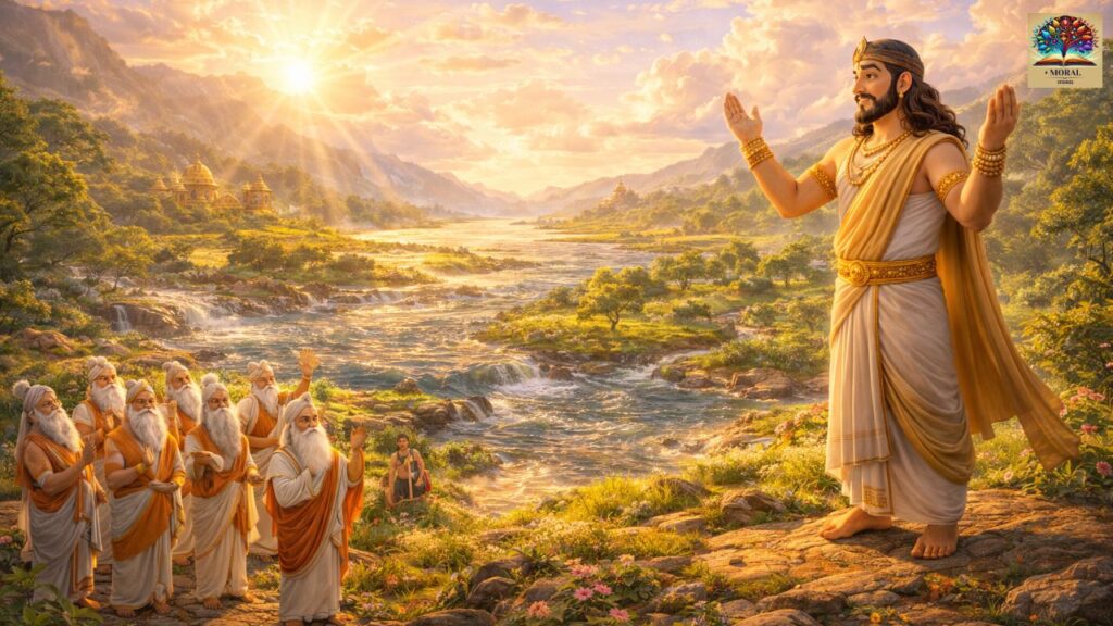 Why-Lord-Vishnu-Took-Matsya-Avatar-Manu-guiding-people-in-new-world-after-flood-1024x576 Why Lord Vishnu Took Matsya Avatar – The Complete Story of Protection, Wisdom & Dharma