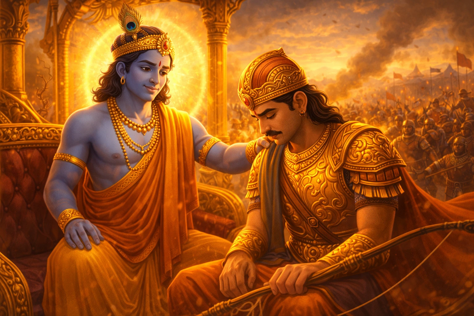 Lord Krishna Teaches the Strength of Silence