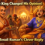 Tenali Raman and the Brinjal Curry Tenali Raman smiling cleverly while King Krishna Deva Raya looks shocked after tasting brinjal curry in the royal court