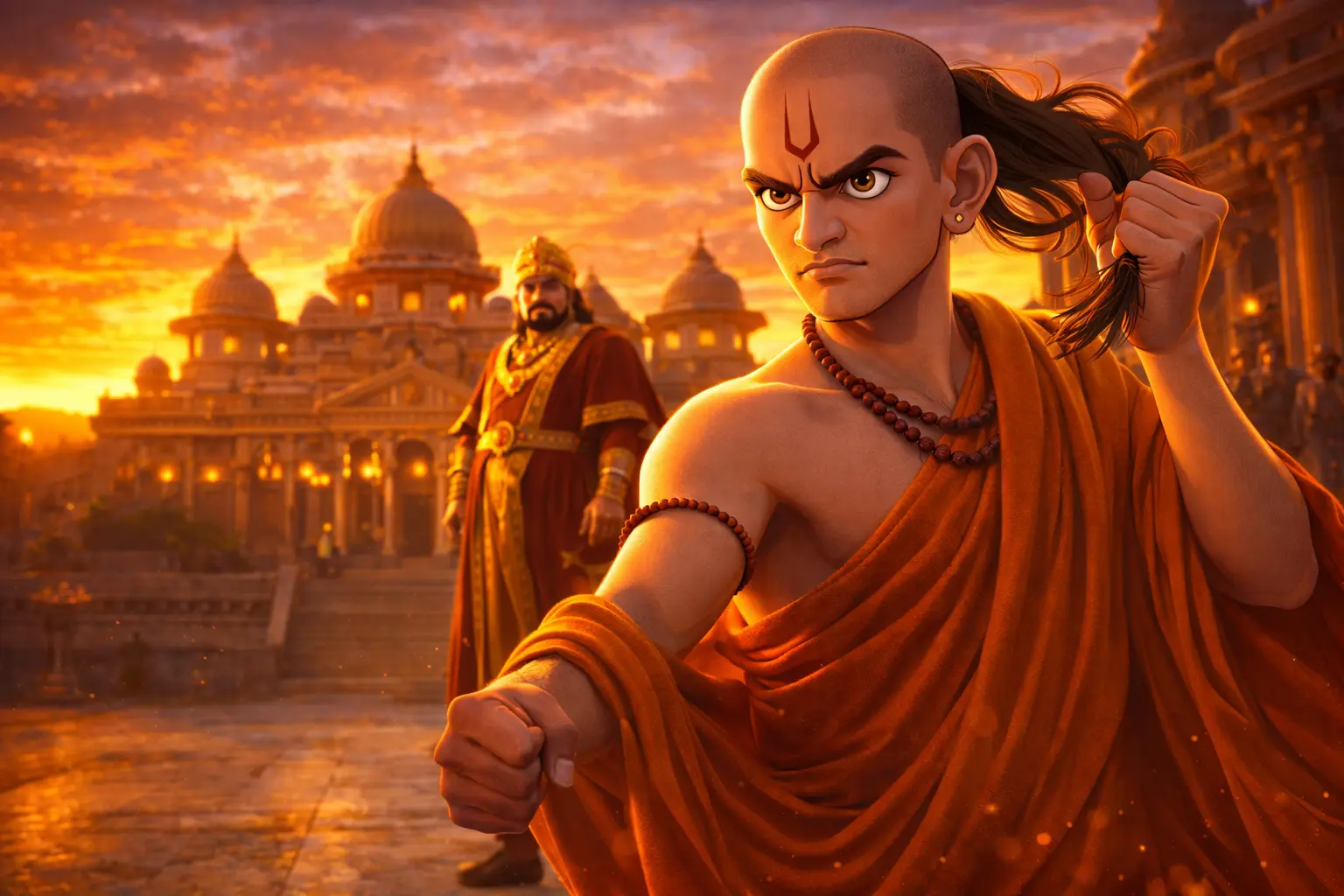 The Oath That Changed Indian History as Chanakya unties his shikha and challenges King Dhanananda