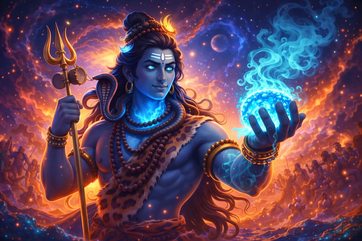 Why Maha Shivratri Is Celebrated - Lord Shiva as Neelkanth with blue throat during Samudra Manthan