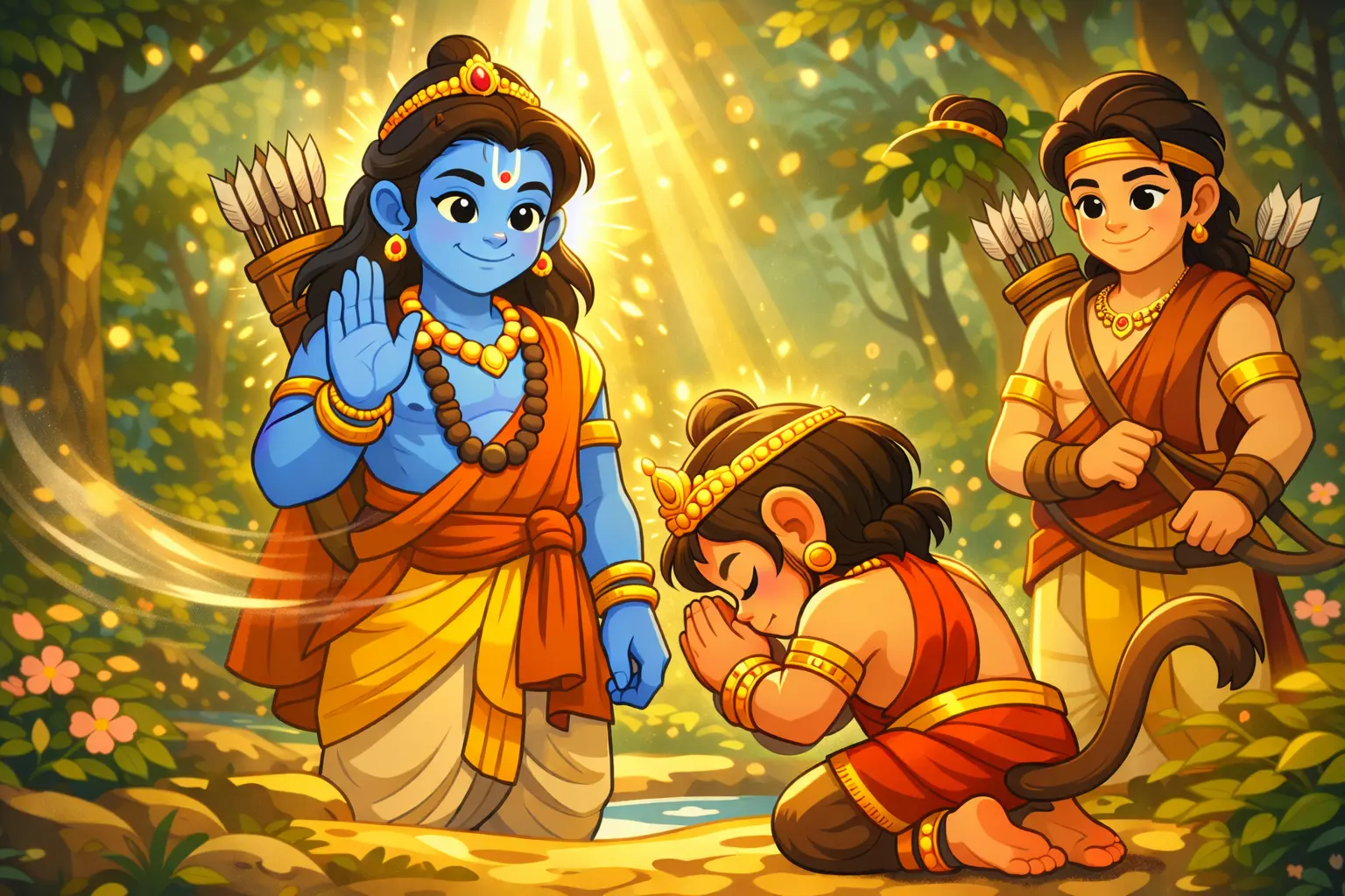 Young Hanuman Meets Lord Rama Story