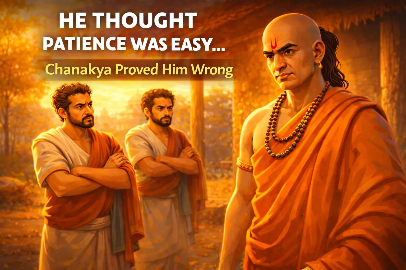 chanakya tested a man’s patience story illustration