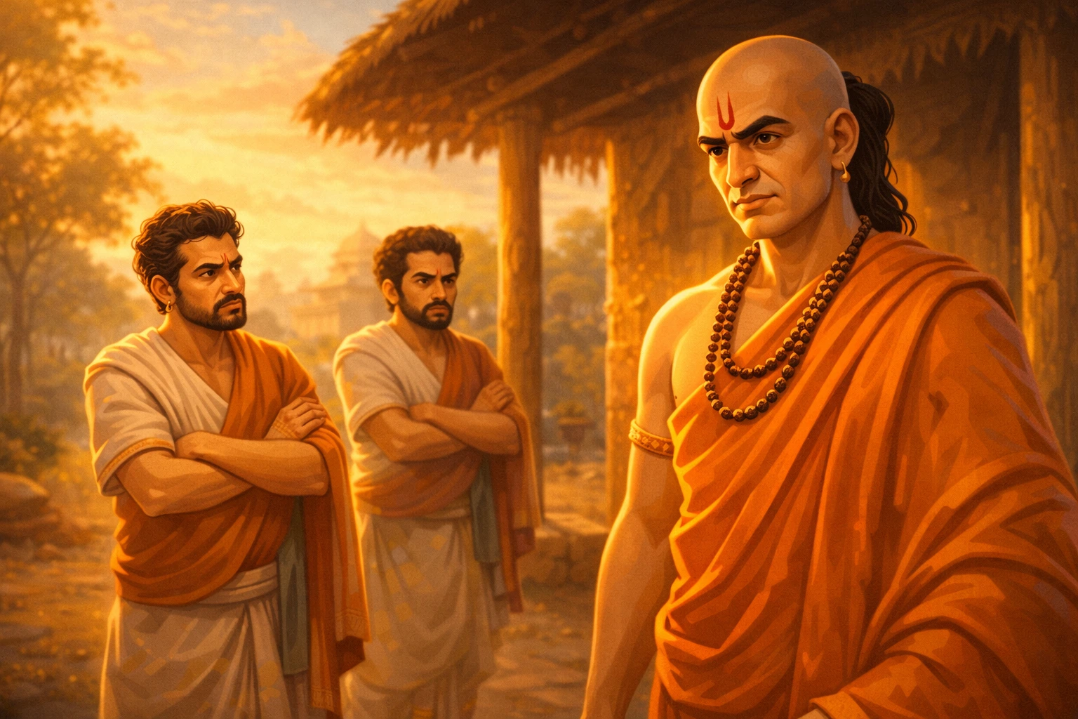 chanakya tested a man’s patience story illustration