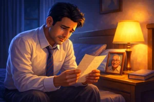 father son emotional story son reading late father letter