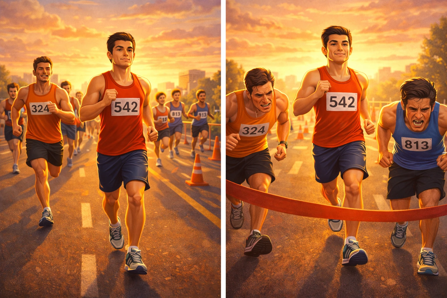 finished first despite starting last motivational story illustration