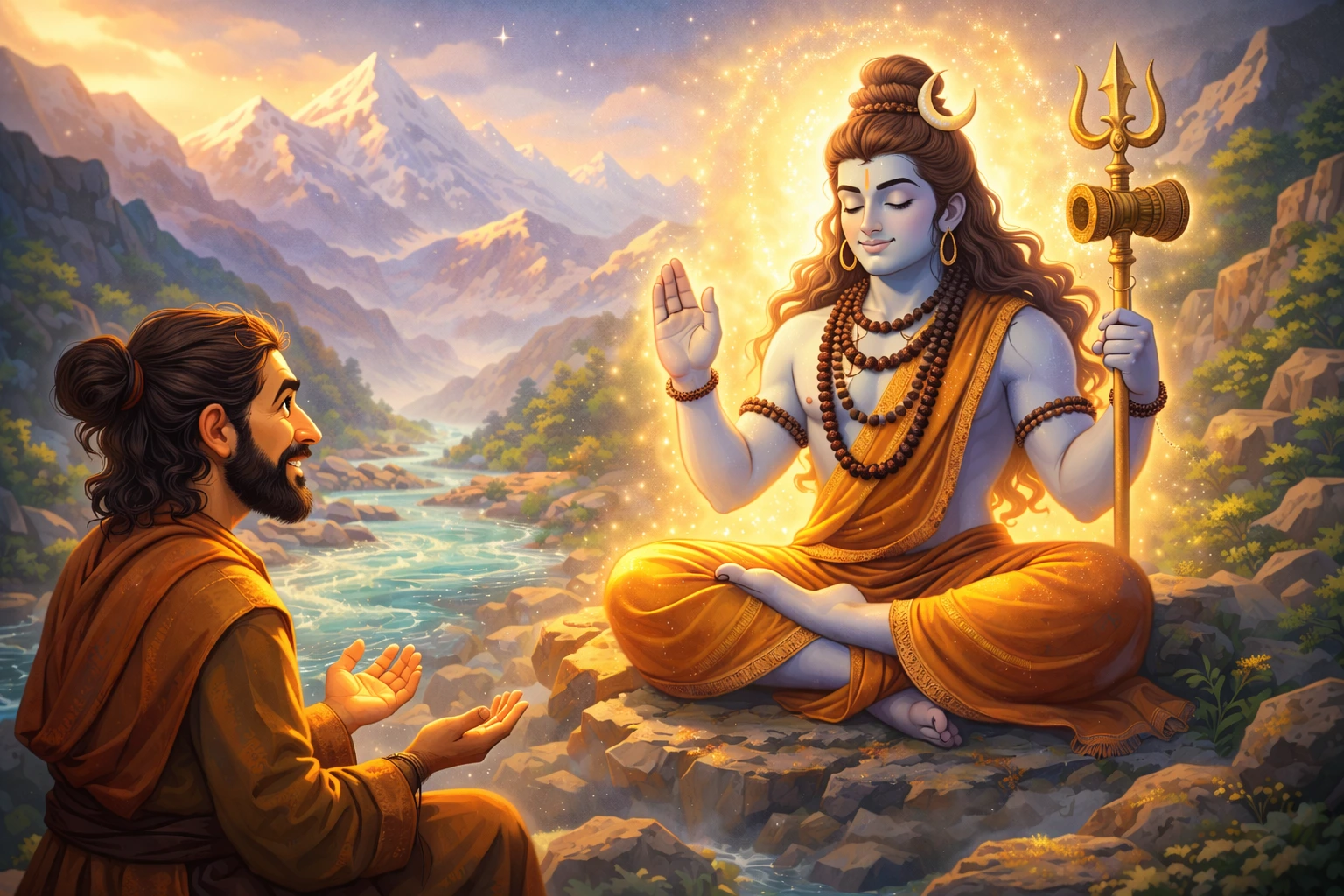 lord shiva lesson of letting go story illustration