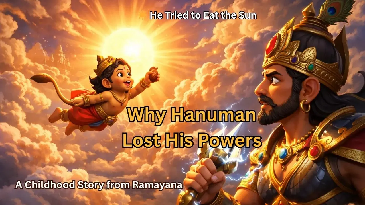 why hanuman lost his powers in childhood ramayana story