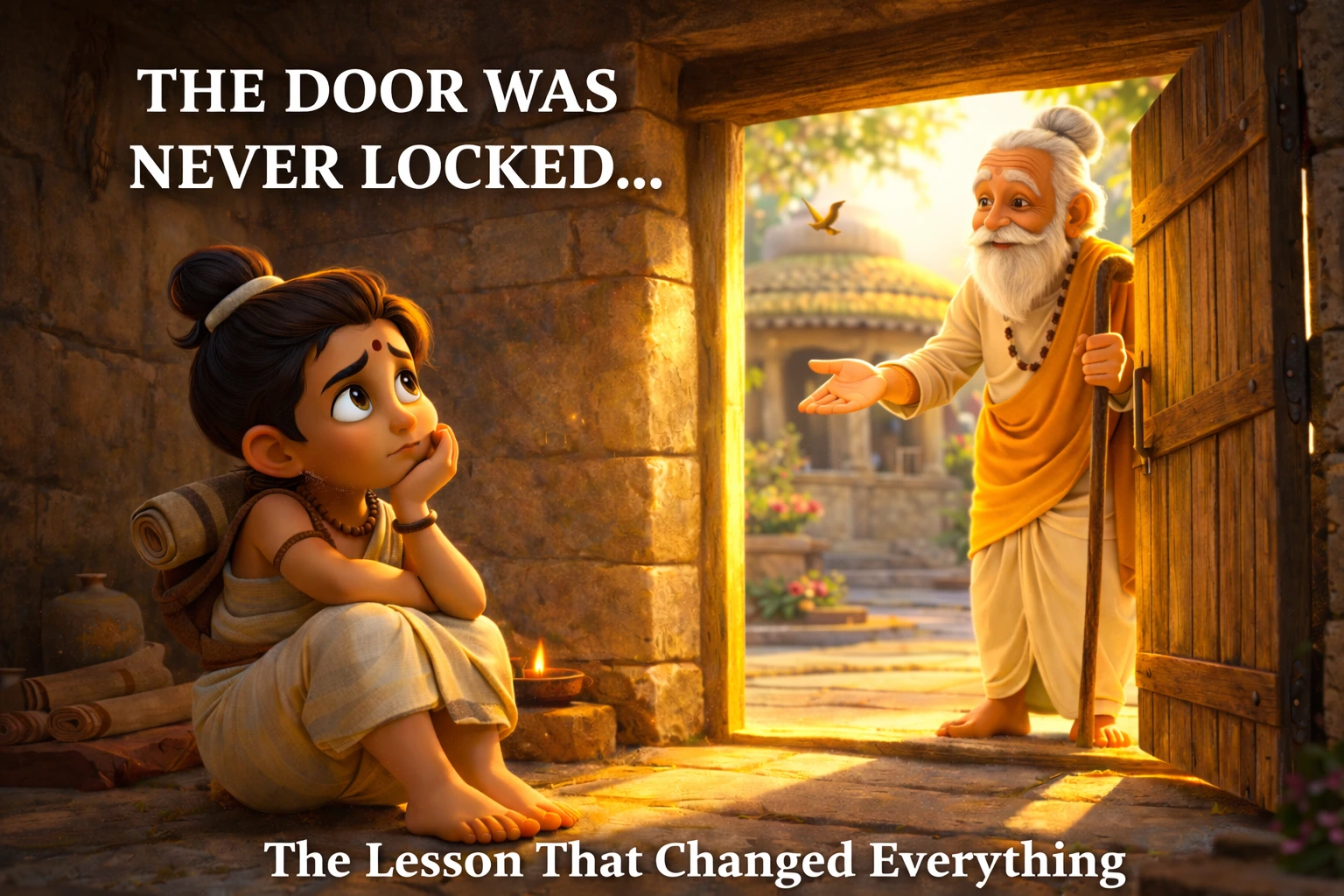 The Door That Was Never Locked Story - motivational moral story illustration