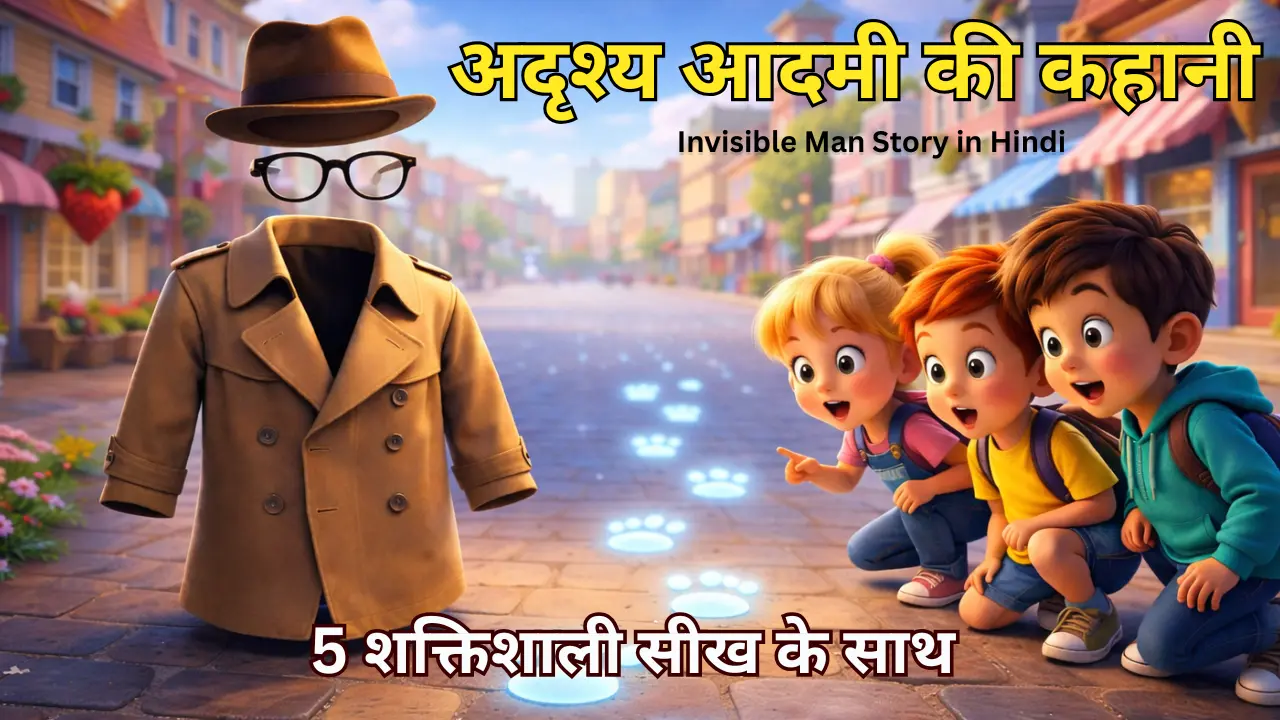 अदृश्य आदमी की कहानी बच्चों के लिए हिंदी में 5 शक्तिशाली सीख के साथ invisible man story image