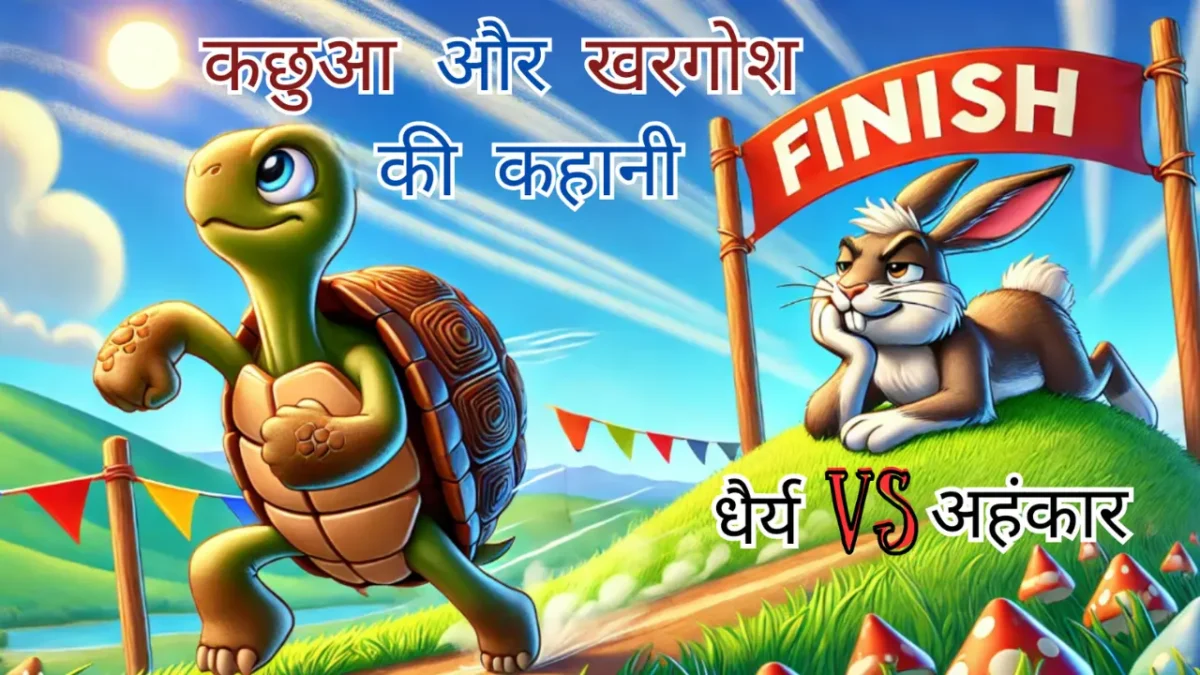 कछुआ और खरगोश की कहानी चित्र सहित, kachua aur khargosh ki kahani in Hindi with moral