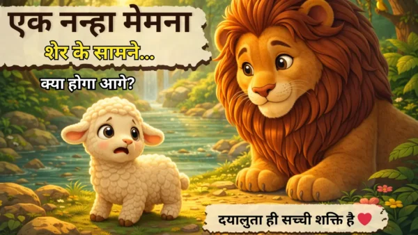 शेर-और-मेमना-की-कहानी-बच्चों-के-लिए-600x338 शेर और मेमना की कहानी बच्चों के लिए | दिल छू लेने वाली प्रेरणादायक Moral Story
