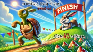 કાચબો અને સસલુંની વાર્તા ચિત્ર સાથે, kachbo ane saslu ni varta in Gujarati with moral