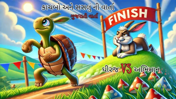 કાચબો-અને-સસલુંની-વાર્તા-ચિત્ર-સાથે-kachbo-ane-saslu-ni-varta-in-Gujarati-with-moral-600x338 કાચબો અને સસલુંની વાર્તા | Kachbo ane Saslu ni Varta in Gujarati with Moral | tortoise and hare story in Gujarati