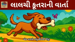 લાલચી કૂતરાની વાર્તા ગુજરાતી, લાલચી કૂતરો નૈતિક બાળવાર્તા, Greedy Dog Story in Gujarati