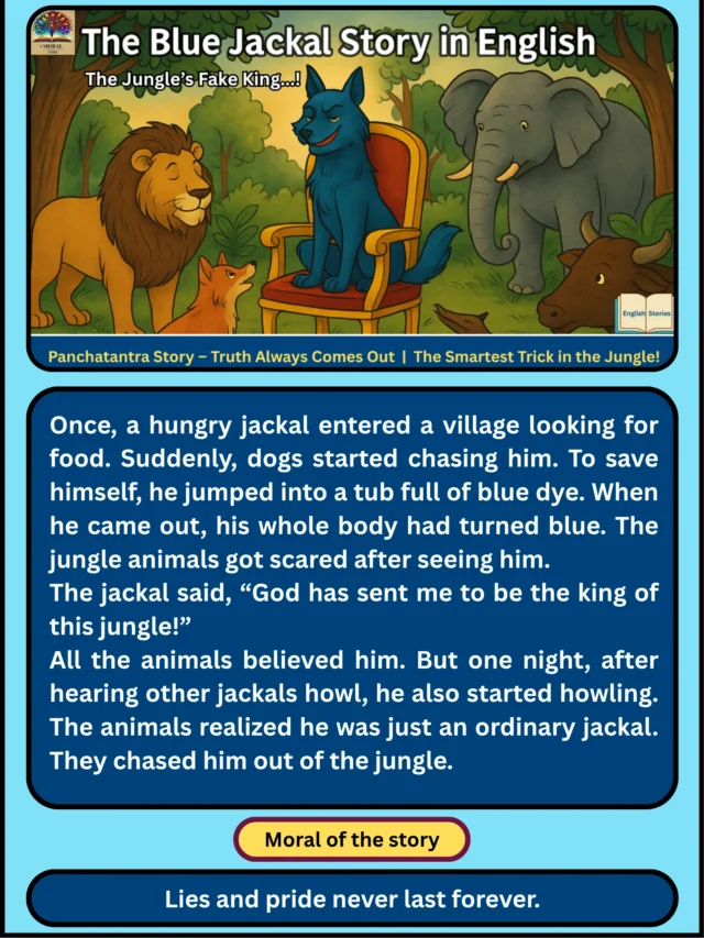 The Blue Jackal Story – The Fake King of the Jungle! | Web Story