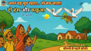दो हंस और कछुआ की कहानी The Two Swans and a Turtle Story in Hindi thumbnail