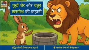मूर्ख शेर और चतुर खरगोश की कहानी