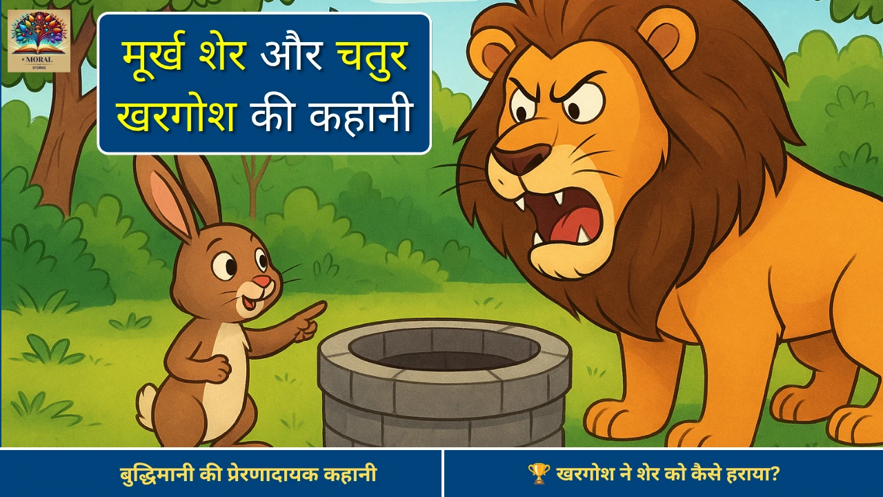 मूर्ख शेर और चतुर खरगोश की कहानी