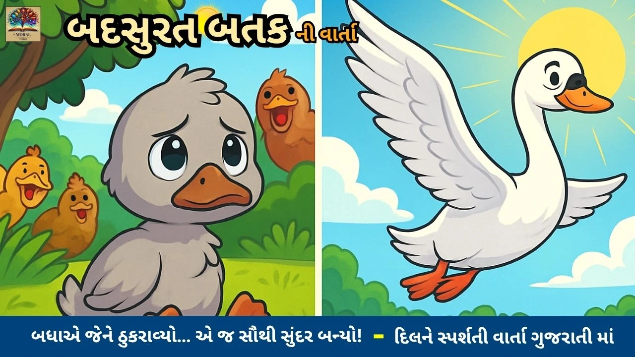 બદસુરત બતકની વાર્તા The Ugly Duckling Story in Gujarati
