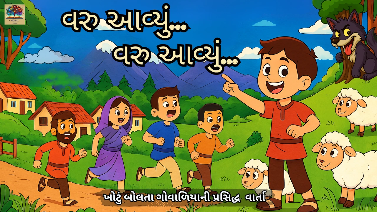 The Boy Who Cried Wolf Story in Gujarati – ખોટું બોલતો ગોવાળિયો અને વરુની પ્રખ્યાત ગુજરાતી નૈતિક વાર્તા
