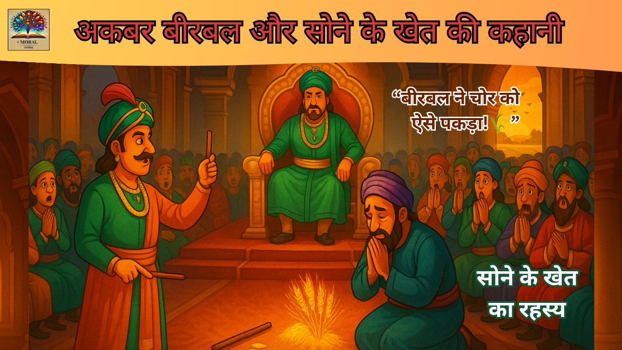 अकबर बीरबल और सोने के खेत की कहानी (Akbar Birbal and the Field of Gold Story)