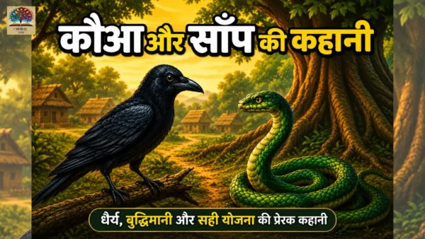 कौआ-और-साँप-की-कहानी-Crow-and-Snake-Story-in-Hindi-600x338 हाथी और उसके दोस्तों की कहानी (Hathi aur uske doston ki kahani) | 7 सीख देने वाली Moral Story