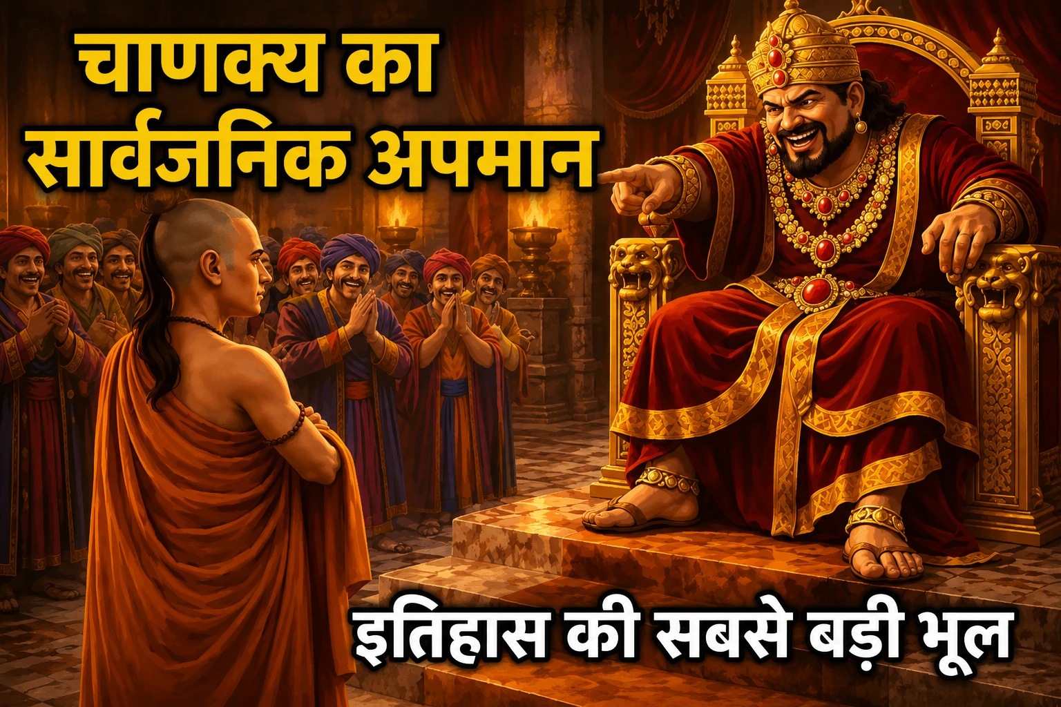 चाणक्य का सार्वजनिक अपमान: मगध के राजदरबार में धनानंद द्वारा आचार्य चाणक्य का अपमान