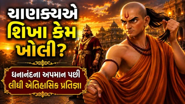 ચાણક્યએ શિખા કેમ ખોલી ધનાનંદના અપમાન પછી આચાર્ય ચાણક્યની ઐતિહાસિક પ્રતિજ્ઞાનું ચિત્ર