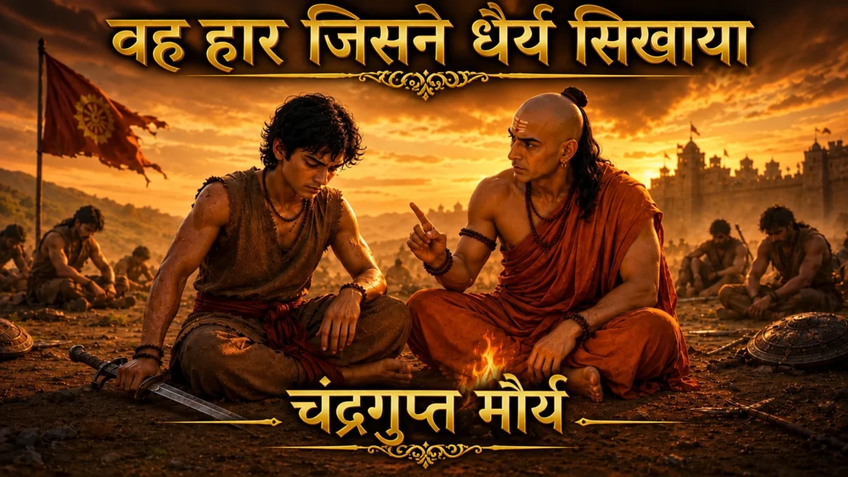 चंद्रगुप्त-मौर्य-की-पहली-हार-–-चाणक्य-से-धैर्य-और-रणनीति-की-सीख-1200x675 चंद्रगुप्त मौर्य की पहली हार: असफलता ने कैसे सिखाया धैर्य? (भाग 14)