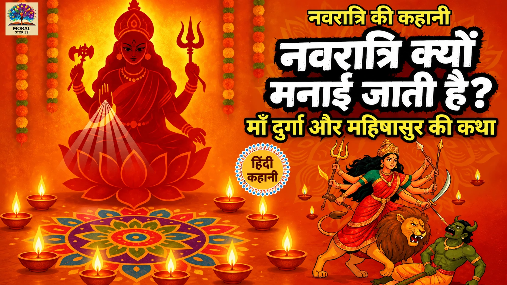 नवरात्रि क्यों मनाई जाती है माँ दुर्गा और महिषासुर की कहानी हिंदी में